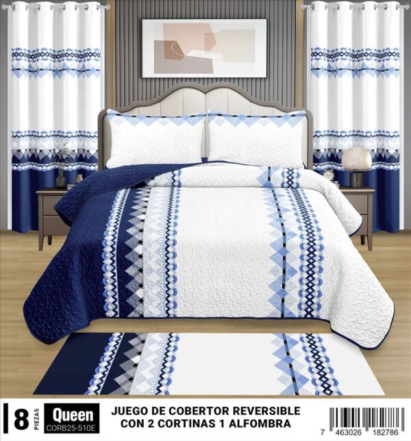 Juego de cobertor de 8 piezas para cama Queen Size - Imagen 5