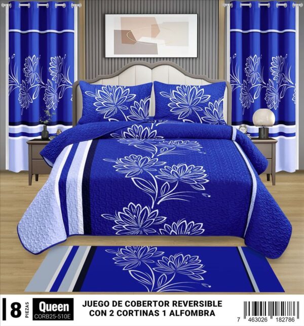 Juego de cobertor de 8 piezas para cama Queen Size - Imagen 8