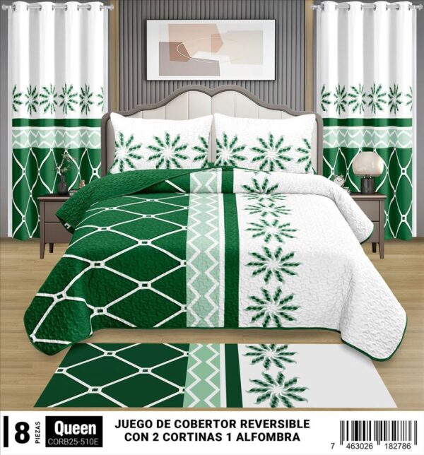 Juego de cobertor de 8 piezas para cama Queen Size - Imagen 3