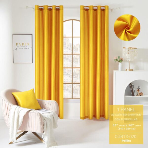 Cortina chantun amarillo pollito