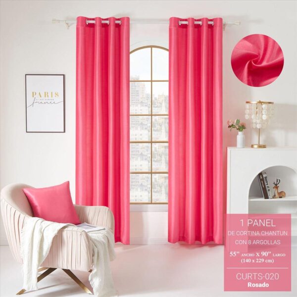 Cortina chantun rosado