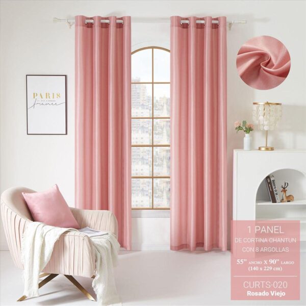 Cortina chantun rosado viejo