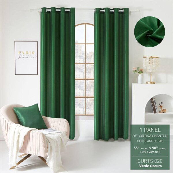 Cortina chantun verde oscuro