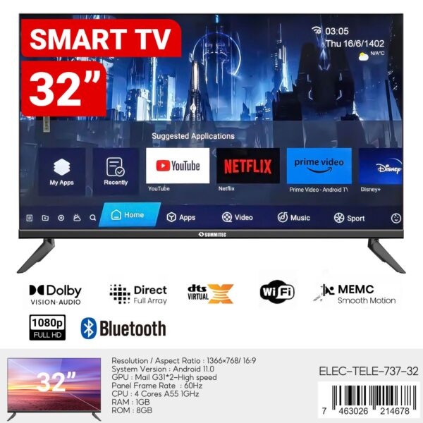 Smart TV de 32 pulgadas Summitec