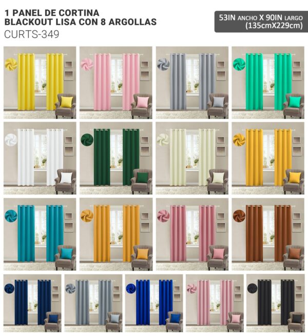 Cortina blackout liso - Imagen 22