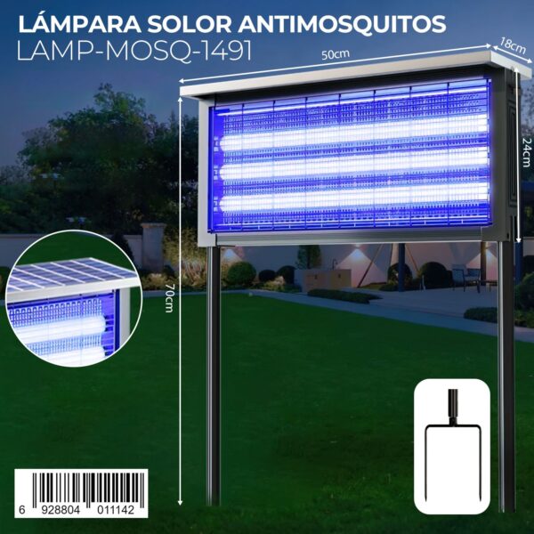 Lámpara antimosquitos con panel solar