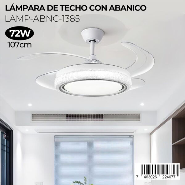 Lámpara de techo con abanico