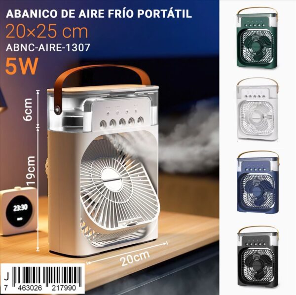 Abanico portátil de aire frío