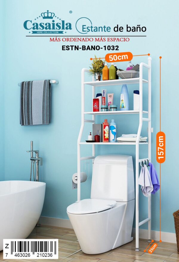 Estante de baño blanco