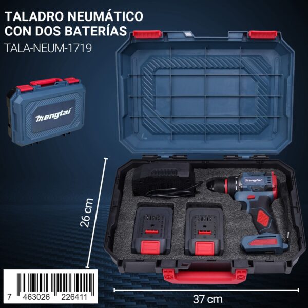 Taladro neumático con doble batería