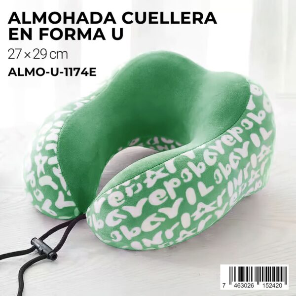 Almohada cuellera en forma de U con diseño estampado - Imagen 5