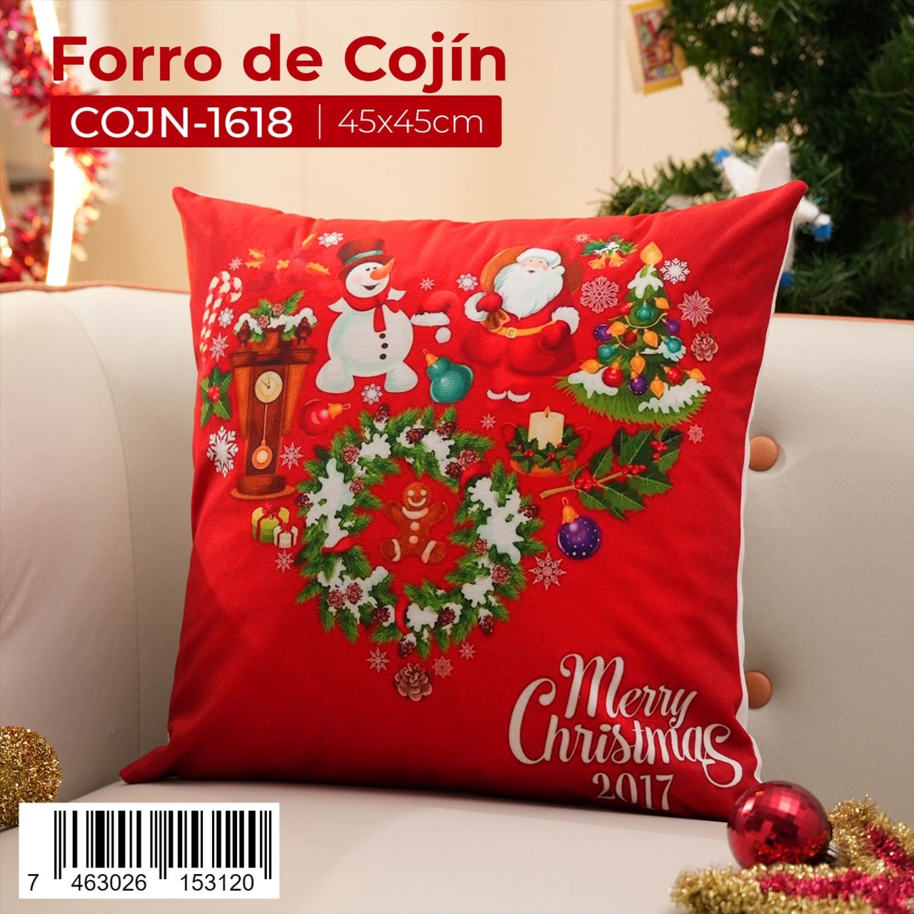 Forro de cojín de navidad - Imagen 6