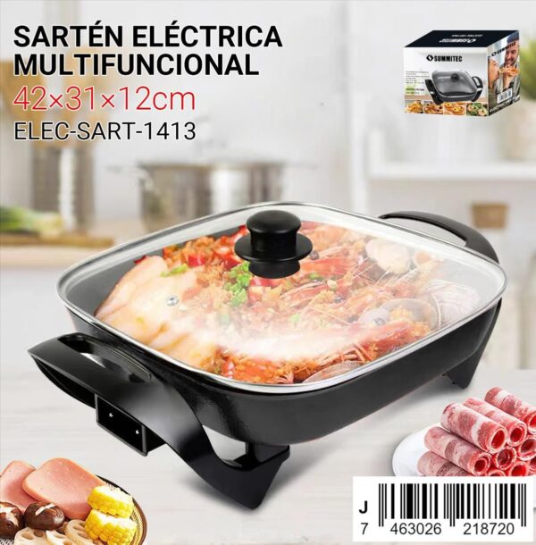 Sartén eléctrica multifuncional