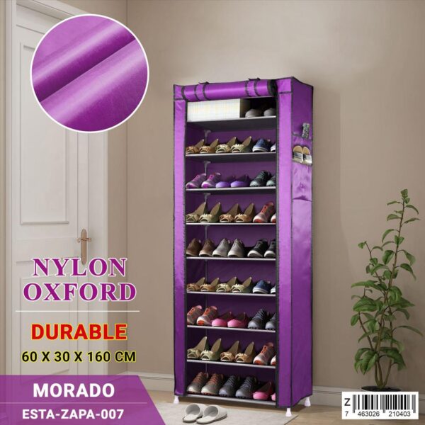 Zapatera de tela con 9 niveles - Imagen 7