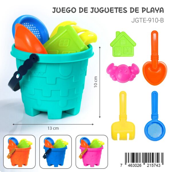 Juego de cubeta y moldes para arena