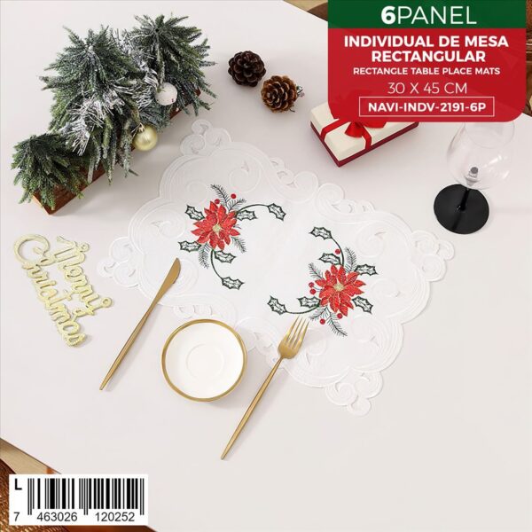 Set de 6 individuales de mesa navideños - Imagen 6