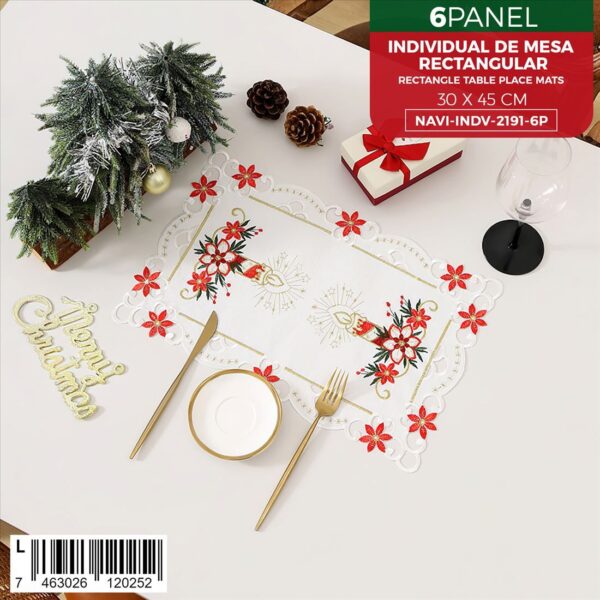 Set de 6 individuales de mesa navideños - Imagen 12