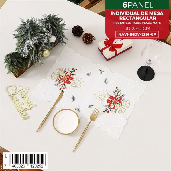 Set de 6 individuales de mesa navideños - Imagen 5