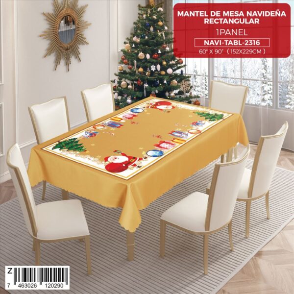 Mantel para mesa de 6 sillas navideño - Imagen 7