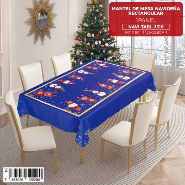 Mantel para mesa de 6 sillas navideño - Imagen 5