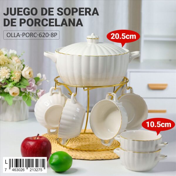 Juego de sopera de porcelana