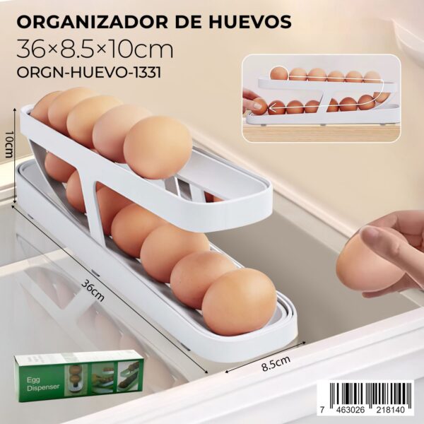 Organizador de huevos de 2 niveles