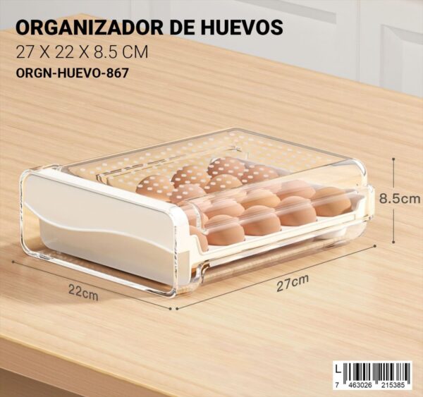 Organizador de huevos con tapa