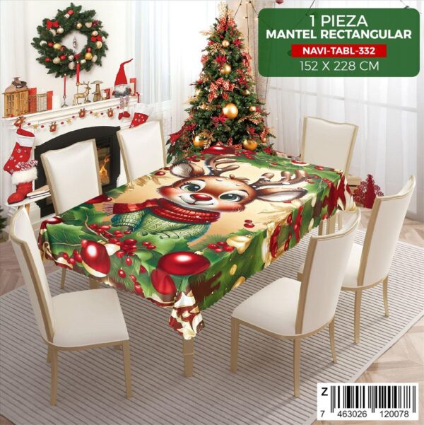 Mantel navideño para mesa de 6 sillas - Imagen 5