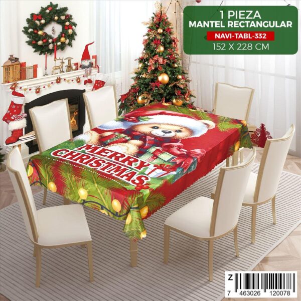 Mantel navideño para mesa de 6 sillas - Imagen 2