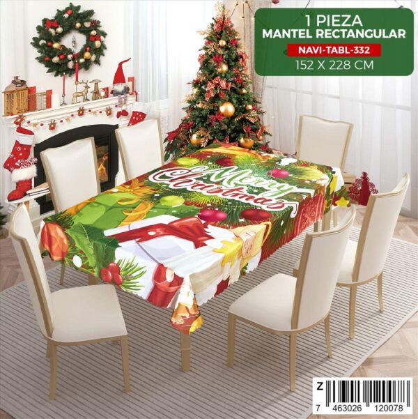 Mantel navideño para mesa de 6 sillas - Imagen 3