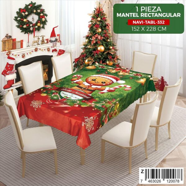 Mantel navideño para mesa de 6 sillas - Imagen 4