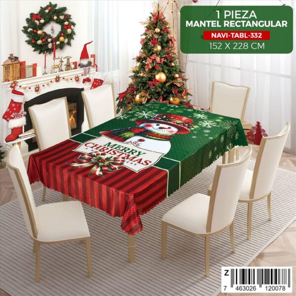 Mantel navideño para mesa de 6 sillas - Imagen 6