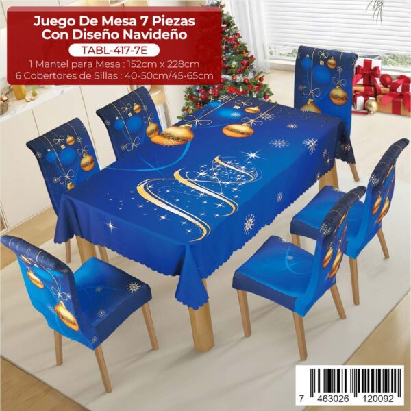 Juego de mesa 7 piezas con diseño navideño - Imagen 5