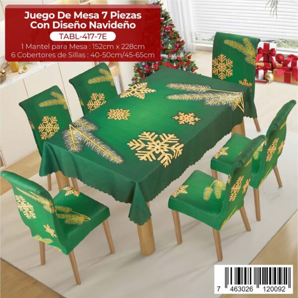 Juego de mesa 7 piezas con diseño navideño - Imagen 6