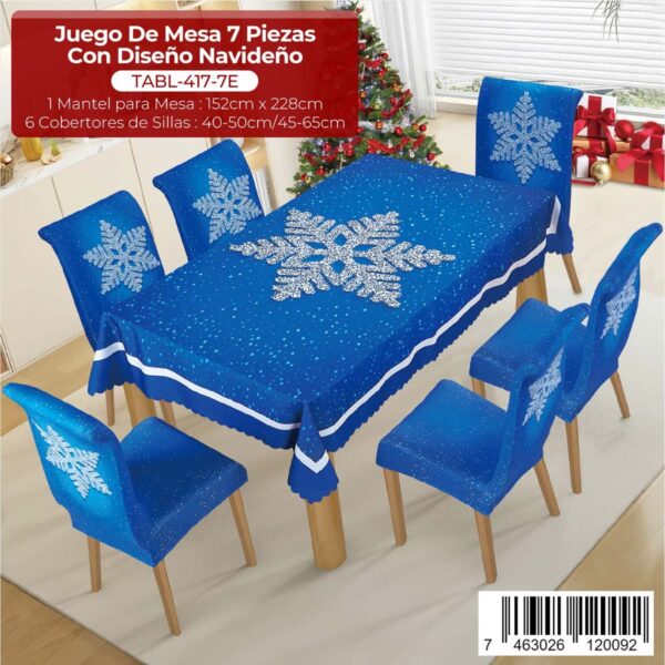 Juego de mesa 7 piezas con diseño navideño - Imagen 8