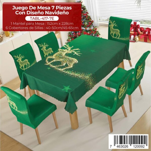 Juego de mesa 7 piezas con diseño navideño - Imagen 10