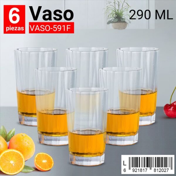 Vaso de vidrio de 290 ml