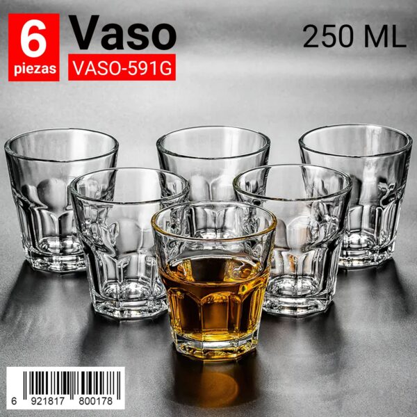Vaso de vidrio de 250 ml
