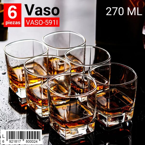 Vaso de vidrio de 270 ml
