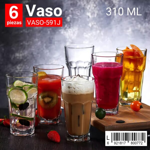 Vaso de vidrio de 310 ml