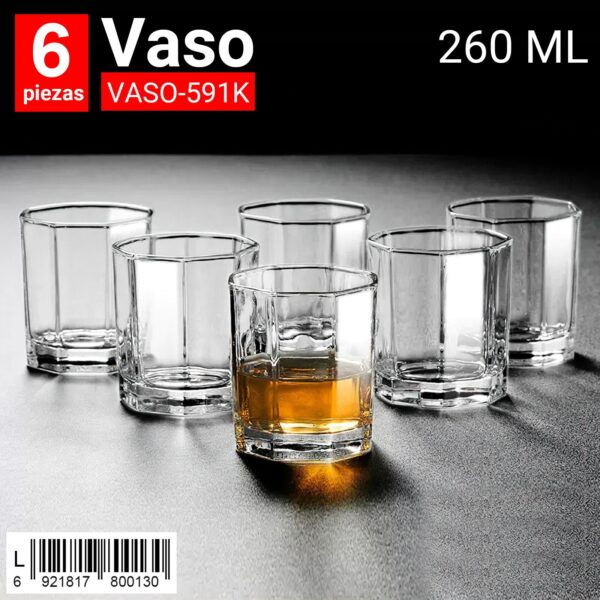 Vaso de vidrio de 260 ml
