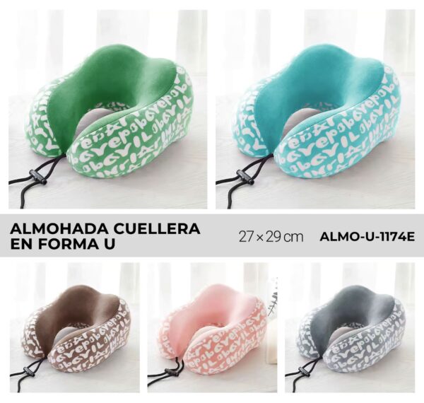 Almohada cuellera en forma de U con diseño estampado - Imagen 6