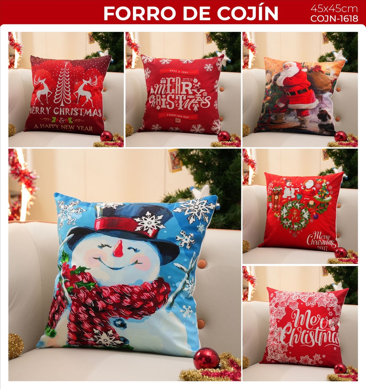 Forro de cojín de navidad - Imagen 7