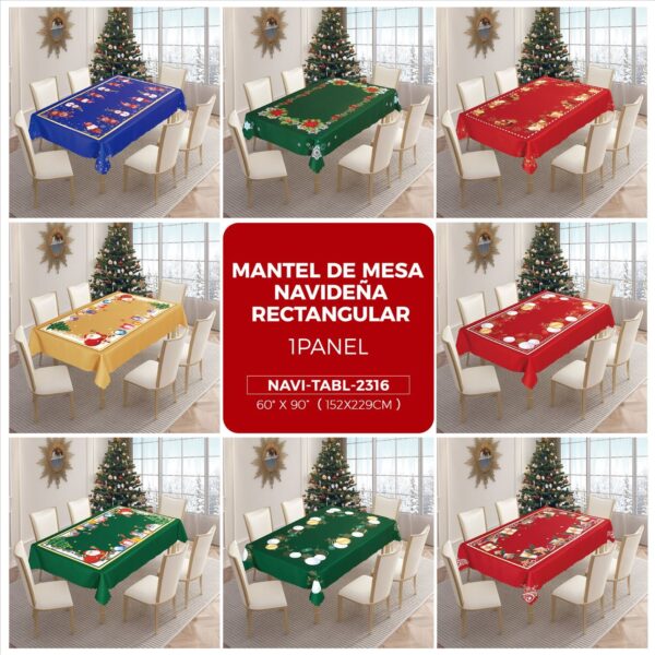 Mantel para mesa de 6 sillas navideño - Imagen 9