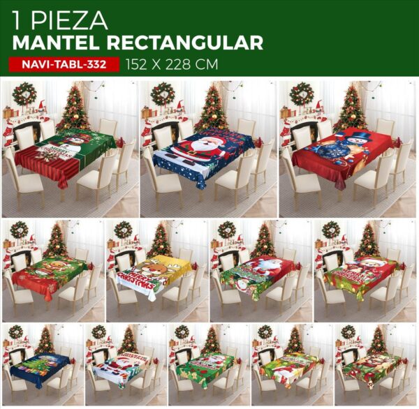 Mantel navideño para mesa de 6 sillas - Imagen 13