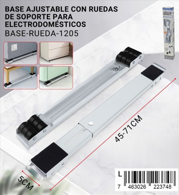 Base ajustable con ruedas