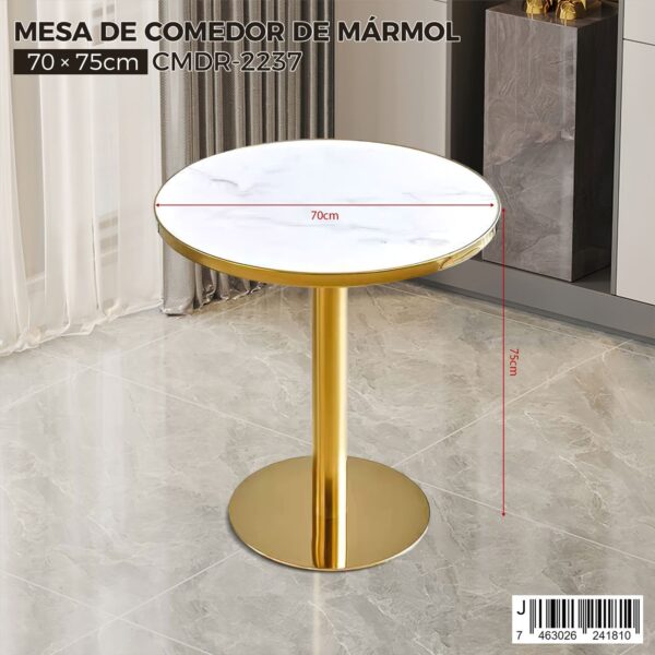 Mesa de comedor de mármol