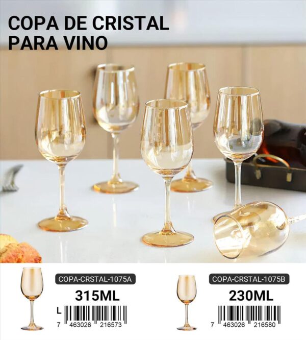 Copas de cristal para vino