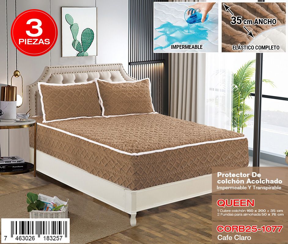 Protector de colchón premium de 3 piezas Queen - Imagen 4