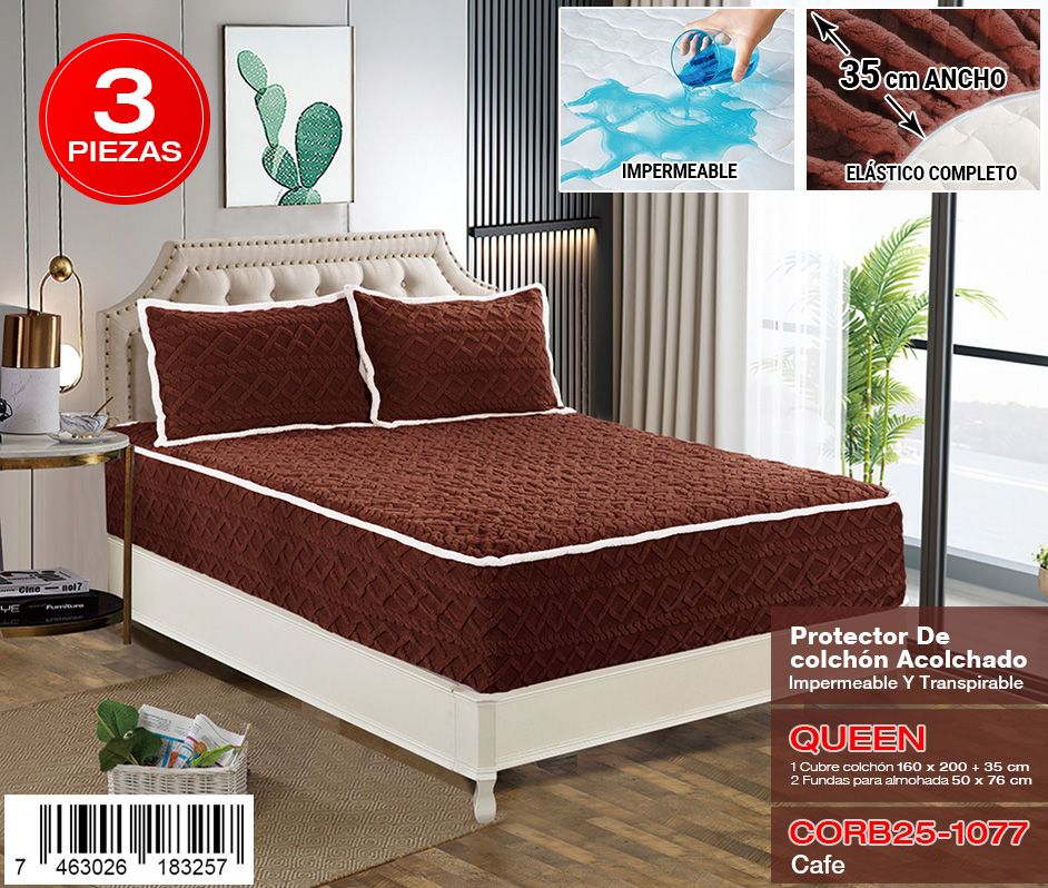 Protector de colchón premium de 3 piezas Queen - Imagen 5